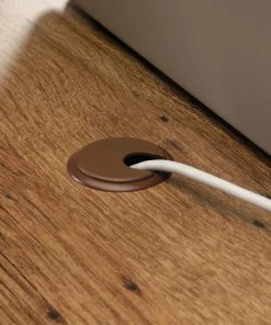 Sauder 4-Drawer Home Office Executive Trestle Desk With File Storage, Vintage Oak Finish