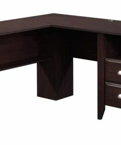 Sauder Shoal Creek 1-Drawer Corner L-Shaped Home Office Computer Desk, Jamocha Wood Finish