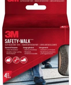 3M Slip Resist Tape, Black, 4-in X 15-ft