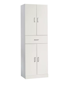 Sauder 4-Door 1-Drawer Storage/Pantry Cabinet With Adjustable Shelves, White