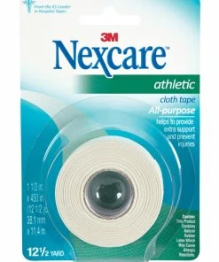 3M Nexcare Athletic Cloth Tape, White, 1.5-in X 37.5-ft
